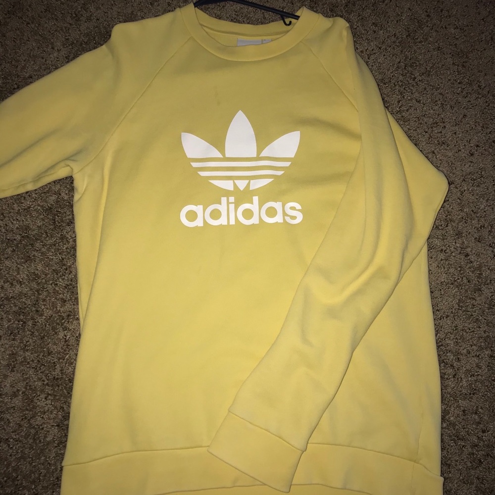 YELLOW ADIDAS TUNIC SWEATER